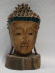 tête de bouddha en bois