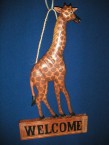 paneau welcome girafe