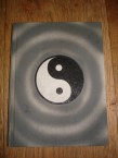 carnet de l'Inde en papier fait artisanalement avec un ying yang