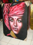 Peinture d'une femme indienne 80x100