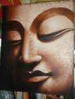 Peinture de la face de boeddha 60x80