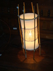 Lampe en bamboo et tissue 40cm